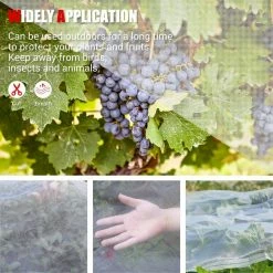 10 ft. x 100 ft. Bug Net Insect Bird Netting, Garden Netting Protect Plants Fruits Flowers by Bigroof -Pest Control Sales animal barriers 246000042 thd 4f 1000