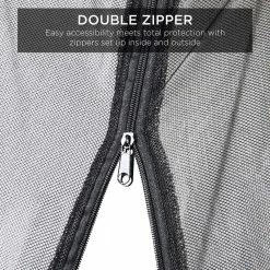 9 ft. Patio Umbrella Bug Screen w/Zipper Door, Polyester Netting in Black by Best Choice Products -Pest Control Sales animal barriers sky3252 44 1000