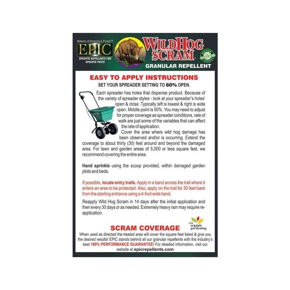 10 lbs. Wild Hog Repellent Granular Bucket by Unbranded 5 10 lbs. Wild Hog Repellent Granular Bucket by Unbranded - Image 3