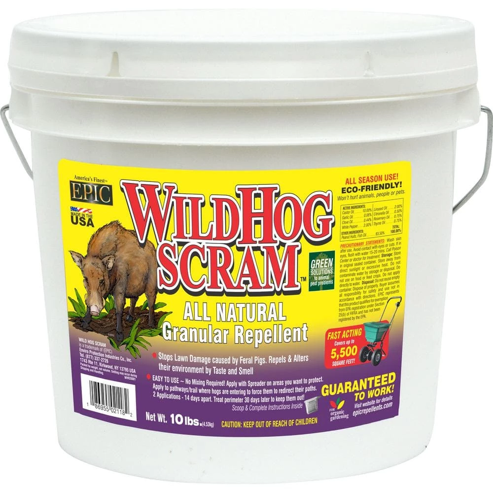 10 lbs. Wild Hog Repellent Granular Bucket by Unbranded 3 10 lbs. Wild Hog Repellent Granular Bucket by Unbranded