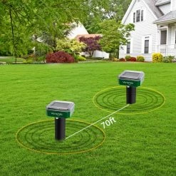 Solar Ultrasonic Mole Gopher Vole Chipmunk Animal Repellent Outdoor Garden (8-Pack) by LIGHTSMAX -Pest Control Sales animal repellents sprsx8 1f 1000
