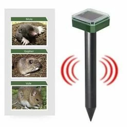 Solar Ultrasonic Mole Gopher Vole Chipmunk Animal Repellent Outdoor Garden (8-Pack) by LIGHTSMAX -Pest Control Sales animal repellents sprsx8 4f 1000