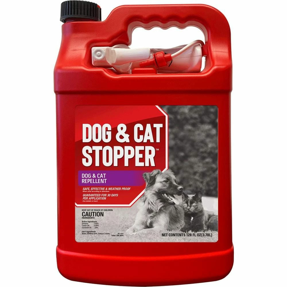 Dog and Cat Stopper Animal Repellent, Gallon Ready-to-Use with Nested Sprayer by ANIMAL STOPPERS 3 Dog and Cat Stopper Animal Repellent, Gallon Ready-to-Use with Nested Sprayer by ANIMAL STOPPERS
