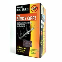 10 ft. Original Extra-Wide Stainless Steel Bird Spikes Bird Control by Bird-X 9 10 ft. Original Extra-Wide Stainless Steel Bird Spikes Bird Control by Bird-X -Pest Control Sales bird x animal barriers ews 10 1f 1000