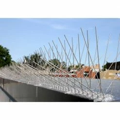 10 ft. Original Stainless Steel Bird Spikes Pigeons Starling Blackbirds Seagulls 6 in. Coverage by Bird-X 11 10 ft. Original Stainless Steel Bird Spikes Pigeons Starling Blackbirds Seagulls 6 in. Coverage by Bird-X -Pest Control Sales bird x animal barriers sts 10 31 1000