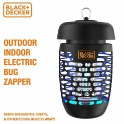 Indoor/Outdoor Bug Zapper Mosquito and Fly Trap by BLACK+DECKER 12 Indoor/Outdoor Bug Zapper Mosquito and Fly Trap by BLACK+DECKER -Pest Control Sales black black decker bug zappers cy bdpc941 1f 1000