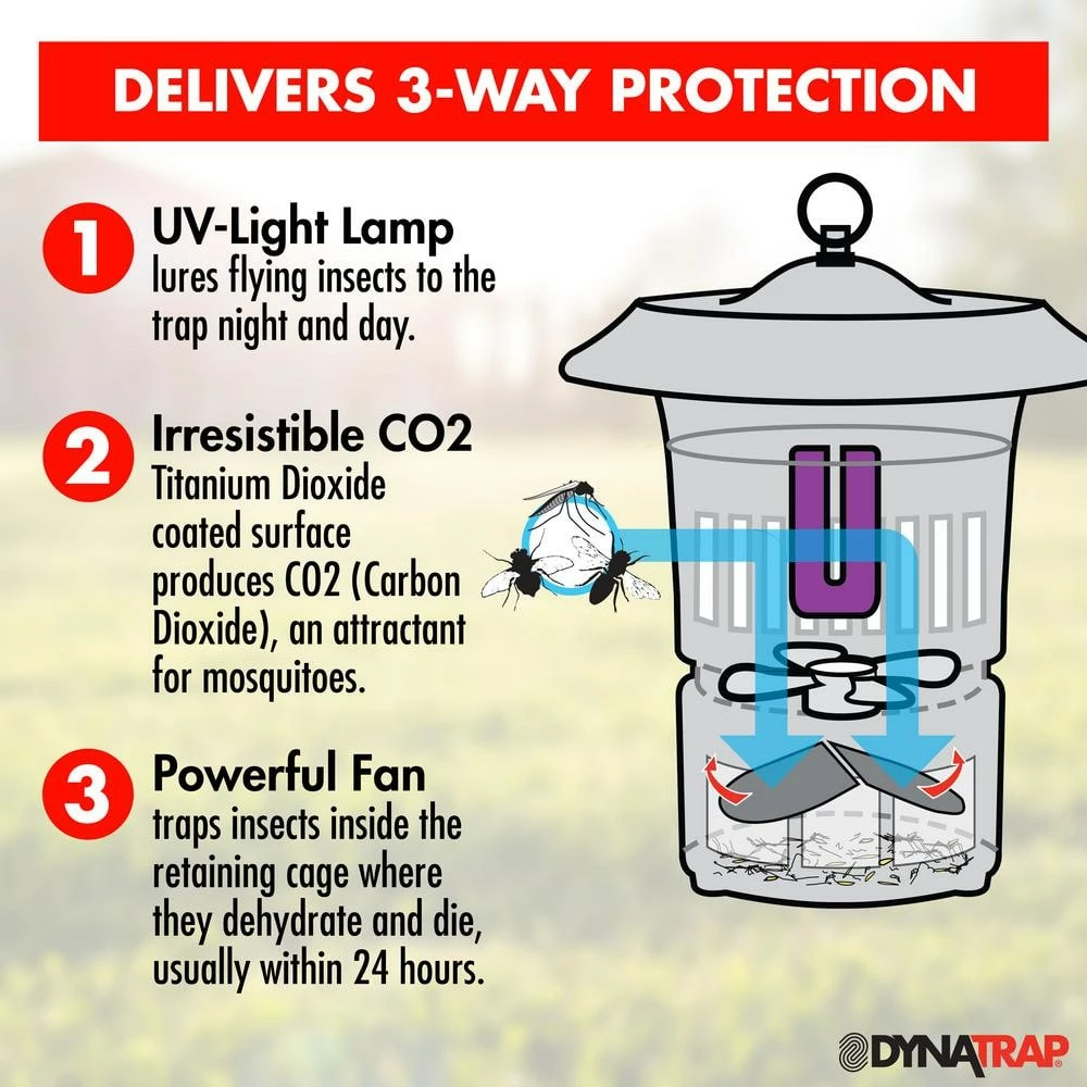 UV 1/2-Acre Insect and Mosquito Trap with Optional Wall Mount by Dynatrap 13 UV 1/2-Acre Insect and Mosquito Trap with Optional Wall Mount by Dynatrap - Image 11
