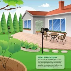 Solar Insect Killer Torch with LED Flame Effect by PIC -Pest Control Sales black pic citronella candles torches dfst 1f 1000