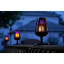 Solar Insect Killer Torch with LED Flame Effect by PIC -Pest Control Sales black pic citronella candles torches dfst fa 1000