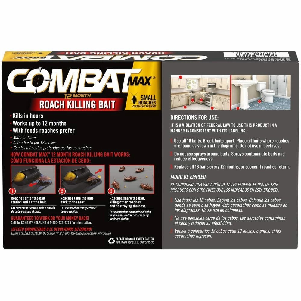 Max 12-Month Roach Killing Bait (18-Count) by COMBAT 5 Max 12-Month Roach Killing Bait (18-Count) by COMBAT - Image 3