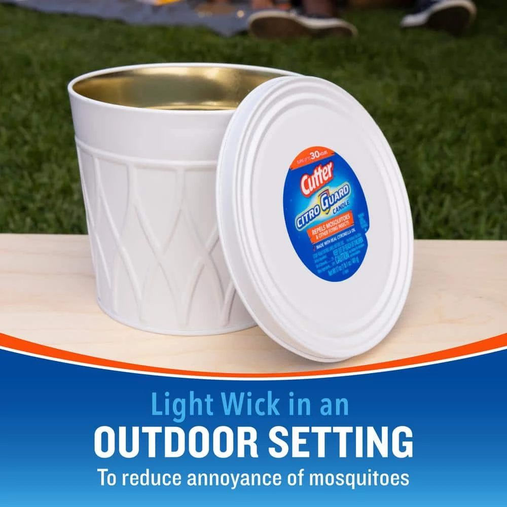 17 oz. Citro Guard Bucket Candle in White by Cutter 6 17 oz. Citro Guard Bucket Candle in White by Cutter - Image 4