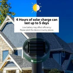 Outdoor Solar Sonic Mole Repellent - Remove Groundhogs, Rats, Mice, Snakes From Your Gardens, Lawns and Yards (2-Pack) by DARTWOOD -Pest Control Sales dartwood animal repellents solarmolerepel2pkus 76 1000