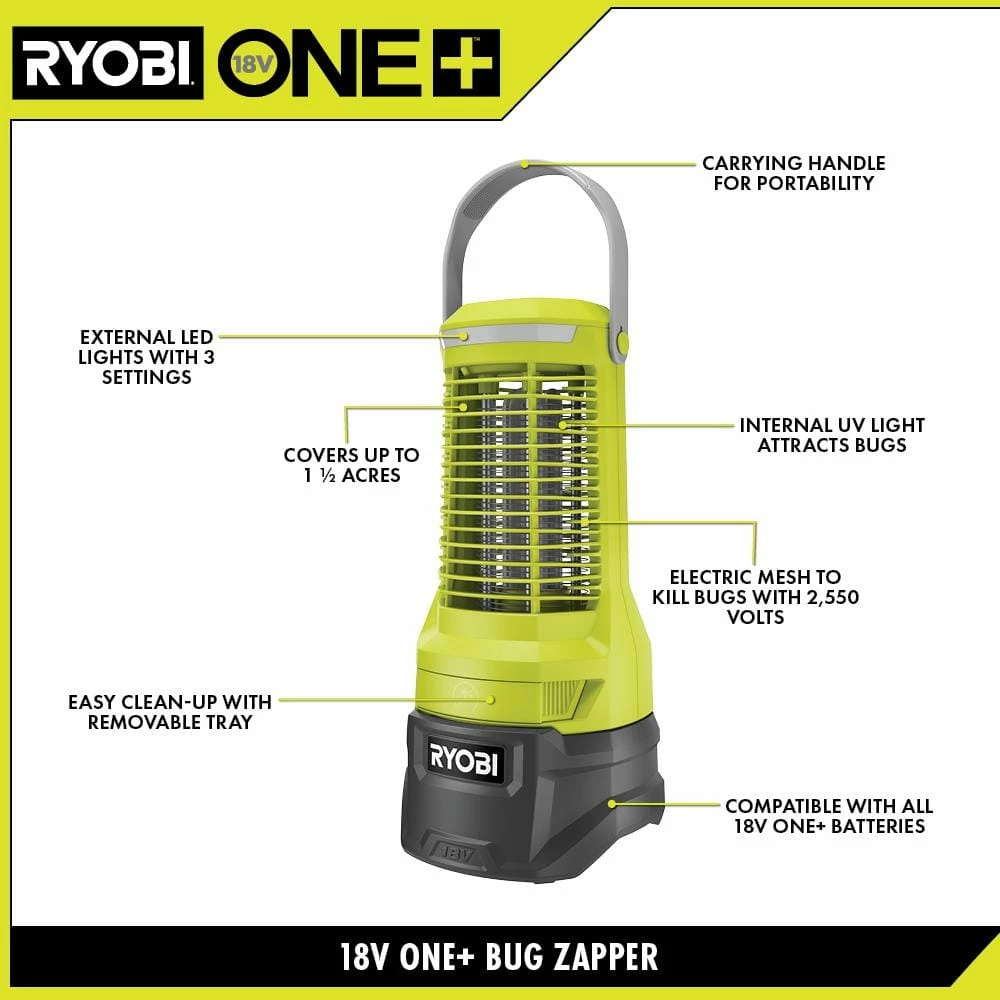 ONE+ 18-Volt Cordless Bug Zapper (Tool Only) by RYOBI 4 ONE+ 18-Volt Cordless Bug Zapper (Tool Only) by RYOBI - Image 2