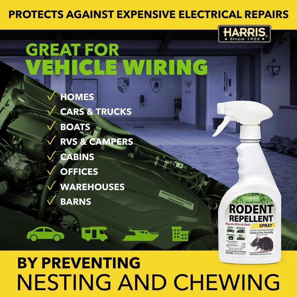 20 oz. Rodent Repellent Essential Oil Spray (2 Pack) by Harris 6 20 oz. Rodent Repellent Essential Oil Spray (2 Pack) by Harris - Image 4