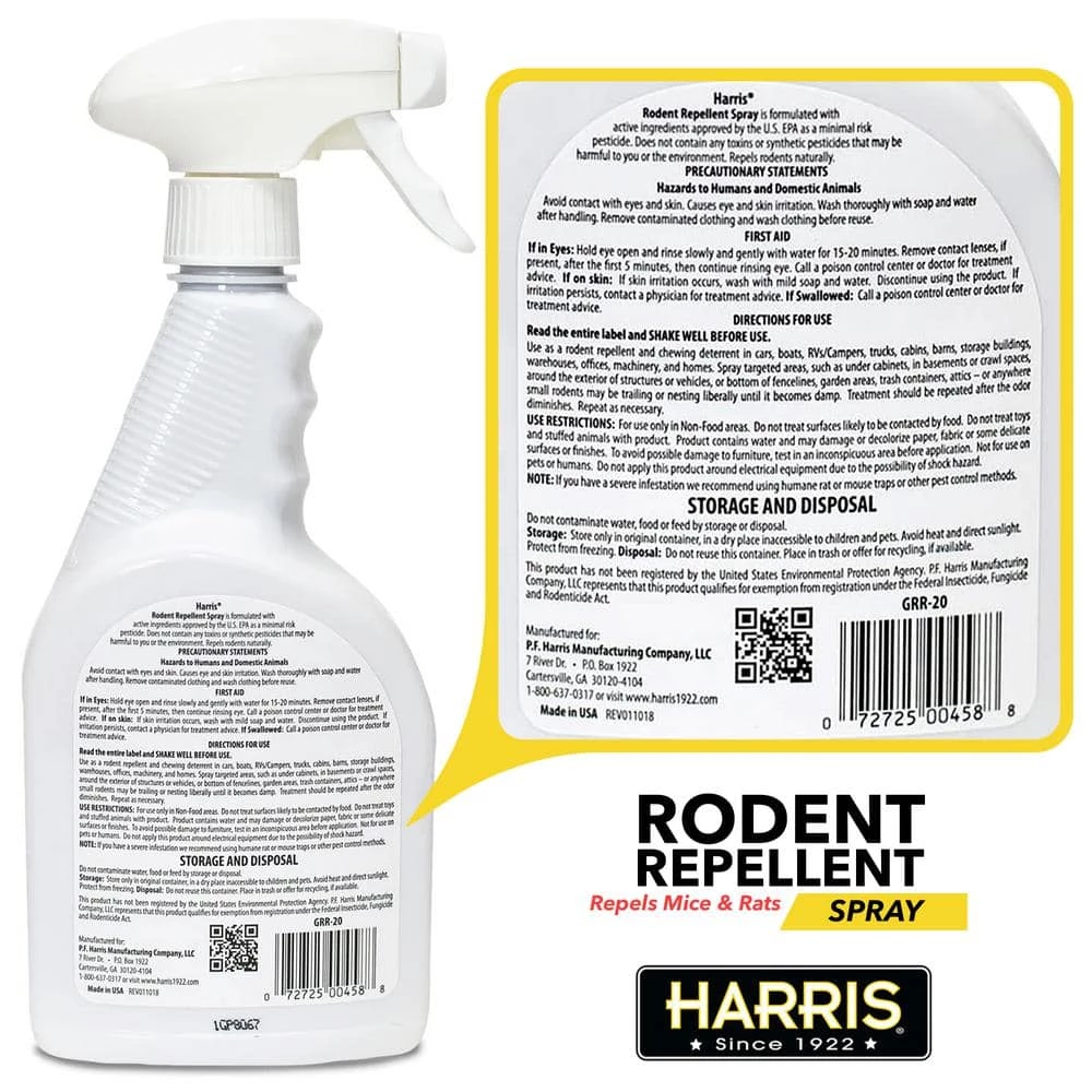 20 oz. Rodent Repellent Essential Oil Spray (2 Pack) by Harris 9 20 oz. Rodent Repellent Essential Oil Spray (2 Pack) by Harris - Image 7