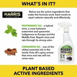 20 oz. Rodent Repellent Essential Oil Spray (2 Pack) by Harris 14 20 oz. Rodent Repellent Essential Oil Spray (2 Pack) by Harris -Pest Control Sales harris animal repellents 2grr 20 fa 1000