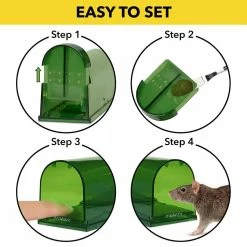 Catch and Release Humane Mouse Trap (2-Pack) by Harris 12 Catch and Release Humane Mouse Trap (2-Pack) by Harris -Pest Control Sales harris animal traps 2emt live 44 1000