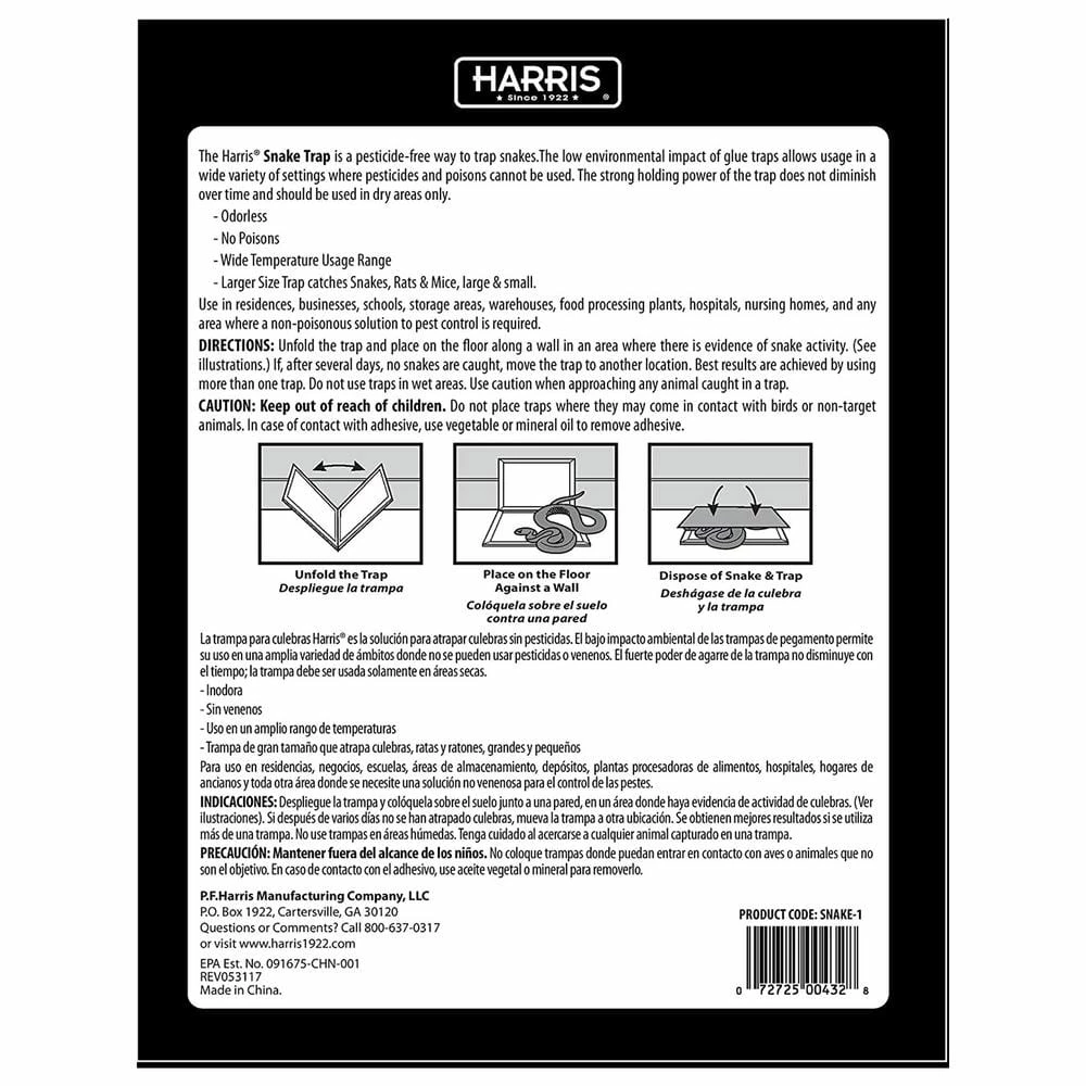 Snake Glue Trap Super Size (3-Pack) by Harris 4 Snake Glue Trap Super Size (3-Pack) by Harris - Image 2