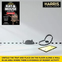 Rat and Mouse Glue Trap Super-Size with Lure (3-Pack) by Harris -Pest Control Sales harris animal traps blkrat1 3pk 44 1000