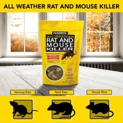 4 lbs./64 Bars All Weather Rat and Mouse Killer by Harris -Pest Control Sales harris bait stations hrb 64 1f 1000