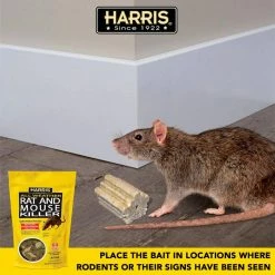 4 lbs./64 Bars All Weather Rat and Mouse Killer by Harris -Pest Control Sales harris bait stations hrb 64 76 1000