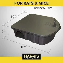 4 lbs./64 Bars All Weather Rat and Mouse Killer and 3 Locking Rat and Mouse Refillable Bait Stations by Harris -Pest Control Sales harris bait stations hrb64 3ratbox 1f 1000