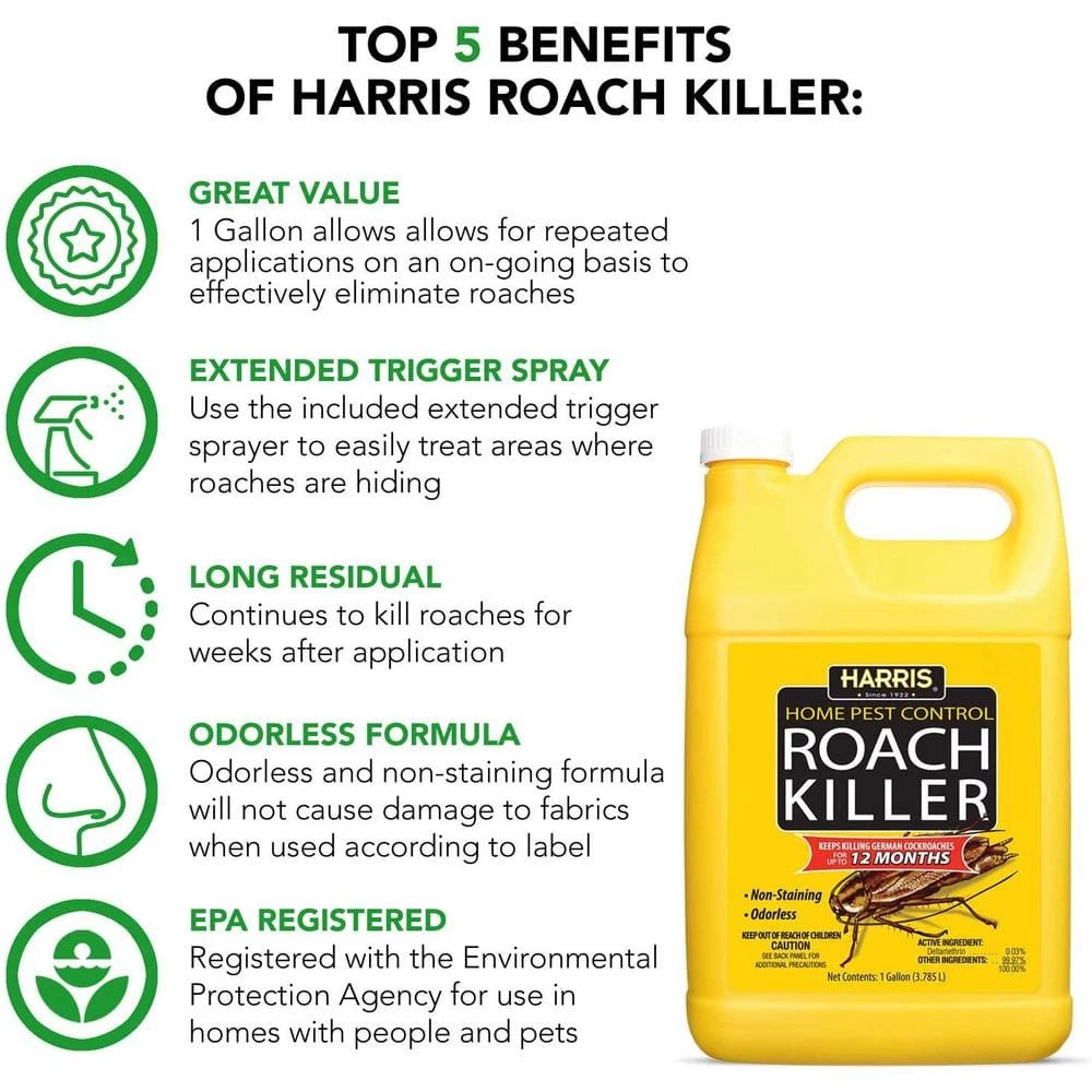 1 Gal. Roach Killer Spray by Harris 4 1 Gal. Roach Killer Spray by Harris - Image 2