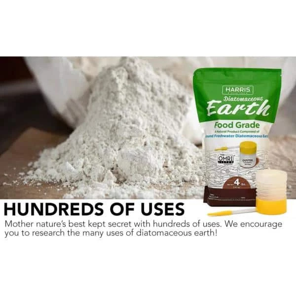 64 oz.(4 lb.) Diatomaceous Earth Food Grade 100% with Powder Duster Applicator by Harris 9 64 oz.(4 lb.) Diatomaceous Earth Food Grade 100% with Powder Duster Applicator by Harris - Image 7