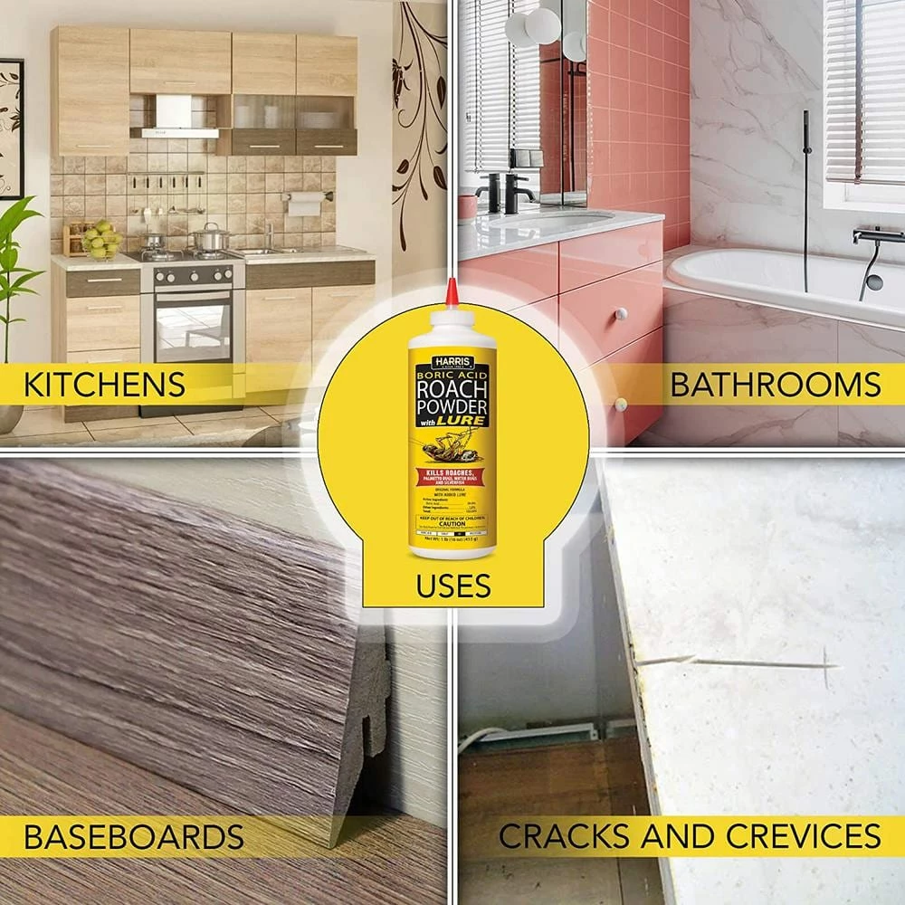 16 oz. Roach Killer Powder 99% Boric Acid with Lure by Harris 6 16 oz. Roach Killer Powder 99% Boric Acid with Lure by Harris - Image 4