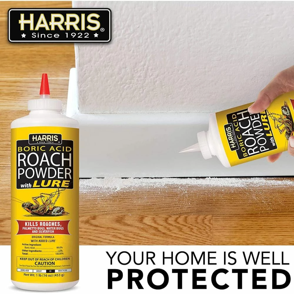 16 oz. Roach Killer Powder 99% Boric Acid with Lure by Harris 8 16 oz. Roach Killer Powder 99% Boric Acid with Lure by Harris - Image 6