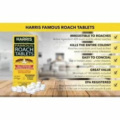6 oz. Famous Roach Tablets by Harris -Pest Control Sales harris insect killer granules hrt 6 1f 1000