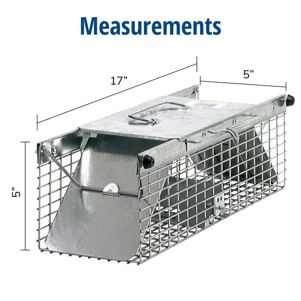 Small 2-Door Professional Live Animal Cage Trap for Rat, Squirrel, Chipmunk, and Weasel by Havahart 7 Small 2-Door Professional Live Animal Cage Trap for Rat, Squirrel, Chipmunk, and Weasel by Havahart - Image 5