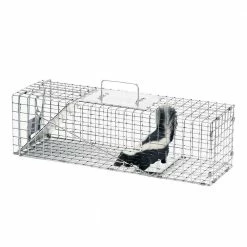 Medium 1-Door Professional Live Animal Cage Trap for Rabbit and Skunk by Havahart -Pest Control Sales havahart animal traps 1078 c3 1000