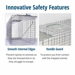 Large 1-Door Professional Live Animal Cage Trap for Raccoon, Opossum, Groundhog, and Feral Cat by Havahart -Pest Control Sales havahart animal traps 1079 fa 1000