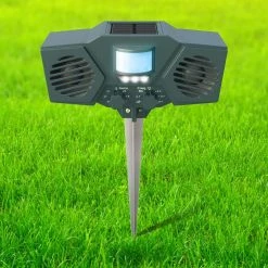 Solar Powered Motion Activated Ultrasonic Deer and Pest Repeller by HOONT -Pest Control Sales hoont animal repellents cy h922 31 1000