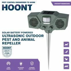 Solar Powered Motion Activated Ultrasonic Deer and Pest Repeller by HOONT -Pest Control Sales hoont animal repellents cy h922 44 1000