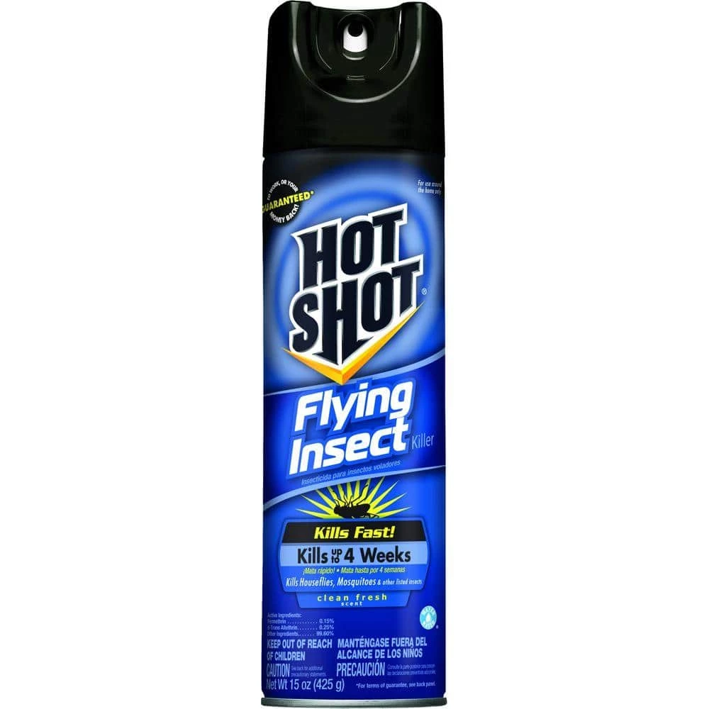 15 oz. Flying Insect Killer Aerosol Spray Clean Fresh Scent by Hot Shot 3 15 oz. Flying Insect Killer Aerosol Spray Clean Fresh Scent by Hot Shot