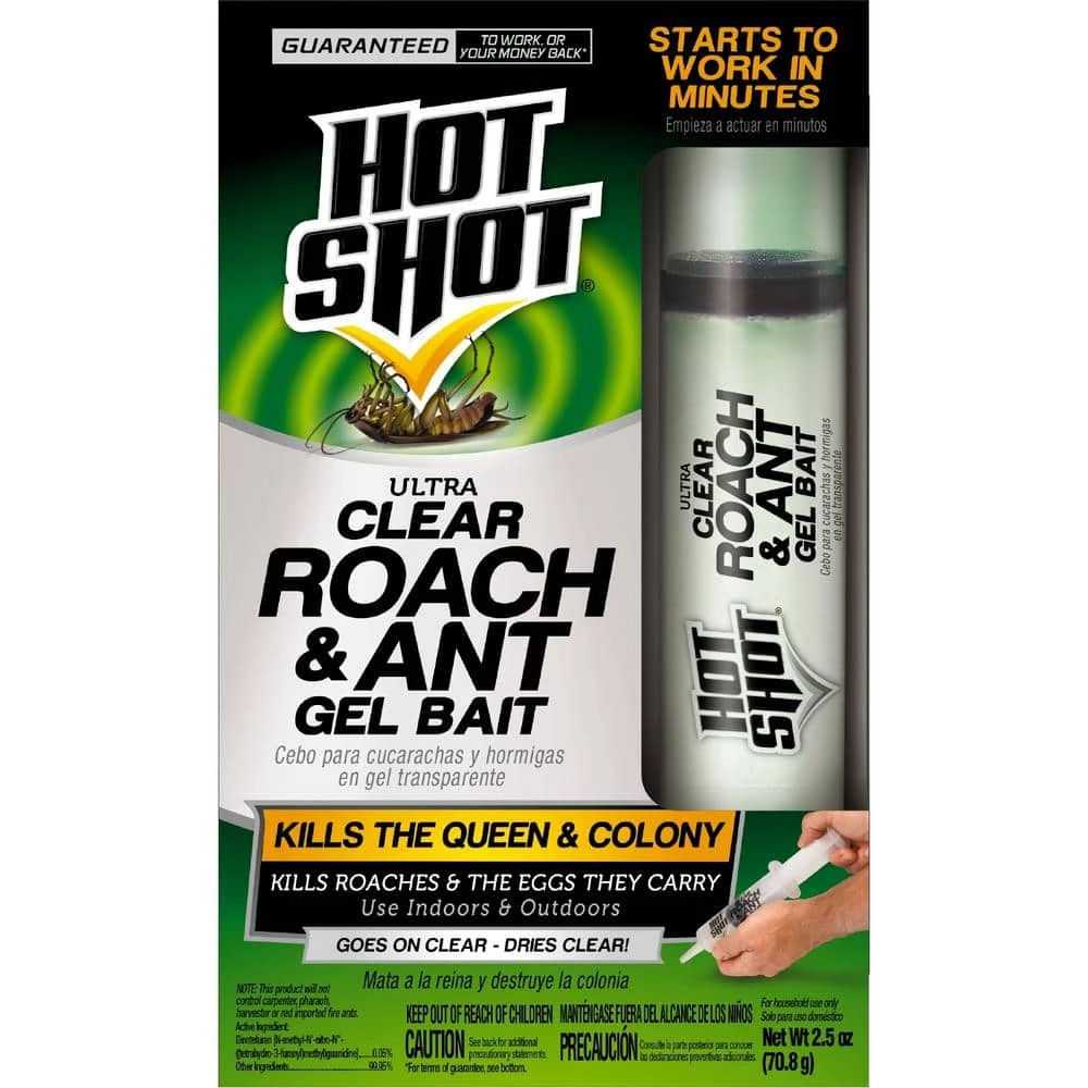 Ultra Clear Roach and Ant Gel Bait by Hot Shot 3 Ultra Clear Roach and Ant Gel Bait by Hot Shot