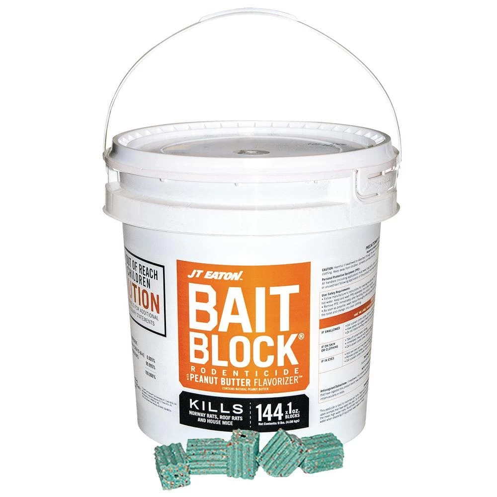 Bait Block Peanut Butter Flavor Anticoagulant Rodenticide for Mice and Rats (144-Blocks) by JT Eaton 3 Bait Block Peanut Butter Flavor Anticoagulant Rodenticide for Mice and Rats (144-Blocks) by JT Eaton
