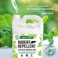 Gallon (128 oz.) Rodent Natural Peppermint Oil Spray - Non Toxic by Mighty Mint 11 Gallon (128 oz.) Rodent Natural Peppermint Oil Spray - Non Toxic by Mighty Mint -Pest Control Sales mighty mint animal repellents rg 128 1f 1000