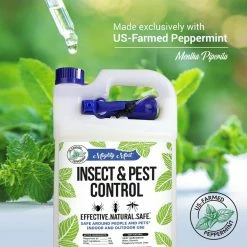 Gallon (128 oz.) Insect and Pest Control Peppermint Oil - Natural Spray for Spiders, Ants and More - Non Toxic by Mighty Mint -Pest Control Sales mighty mint bug killer spray ig 128 1f 1000