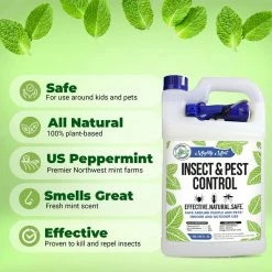 Gallon (128 oz.) Insect and Pest Control Peppermint Oil - Natural Spray for Spiders, Ants and More - Non Toxic by Mighty Mint -Pest Control Sales mighty mint bug killer spray ig 128 4f 1000