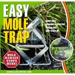 Easy Mole Trap Step-To-Set Metal Mole Trap by OAK HILL UNLIMITED -Pest Control Sales oak hill unlimited animal traps ath emt 1f 1000