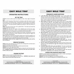 Easy Mole Trap Step-To-Set Metal Mole Trap by OAK HILL UNLIMITED -Pest Control Sales oak hill unlimited animal traps ath emt 44 1000