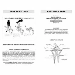 Easy Mole Trap Step-To-Set Metal Mole Trap by OAK HILL UNLIMITED -Pest Control Sales oak hill unlimited animal traps ath emt fa 1000