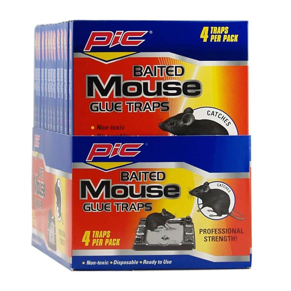 Baited Mouse Glue Traps (48-Pack) by PIC 3 Baited Mouse Glue Traps (48-Pack) by PIC