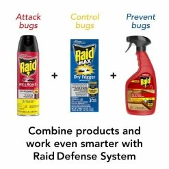 1.27 oz. Fresh Scent Dry Fogger (3-Pack) by Raid Max -Pest Control Sales raid max bug foggers 306733 4f 1000
