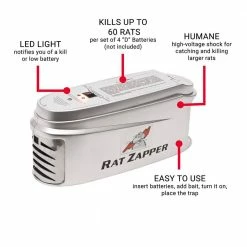 Indoor Battery-Powered Ultra Rat and Mouse Trap by Rat Zapper -Pest Control Sales rat zapper animal traps rzu001 4 76 1000