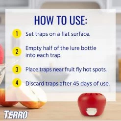 Indoor Fruit Fly Trap (2-Count) by TERRO -Pest Control Sales red terro insect traps t2502 40 1000