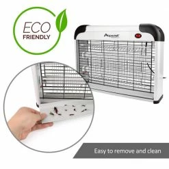 15.5 in. 20-Watt Electronic Indoor Zapper Insect Killer by Aspectek -Pest Control Sales silver aspectek bug zappers hr292 1 4f 1000